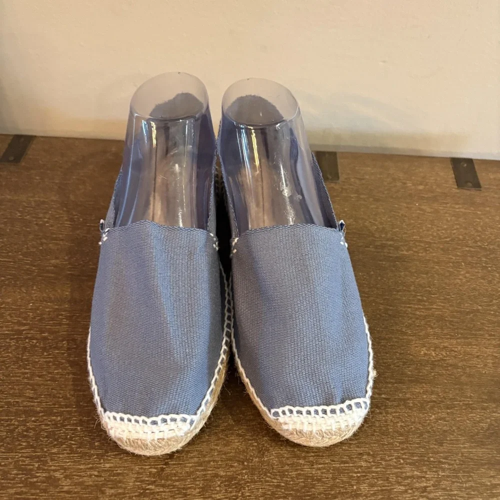 Alpargatus Shoes Womens Size 7.5 Blue Canvas Espadrille‎ Slip On Flats Spain